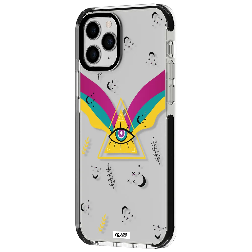 One-Eyed Pyramid Apple iPhone 11 pro impact black border Case
