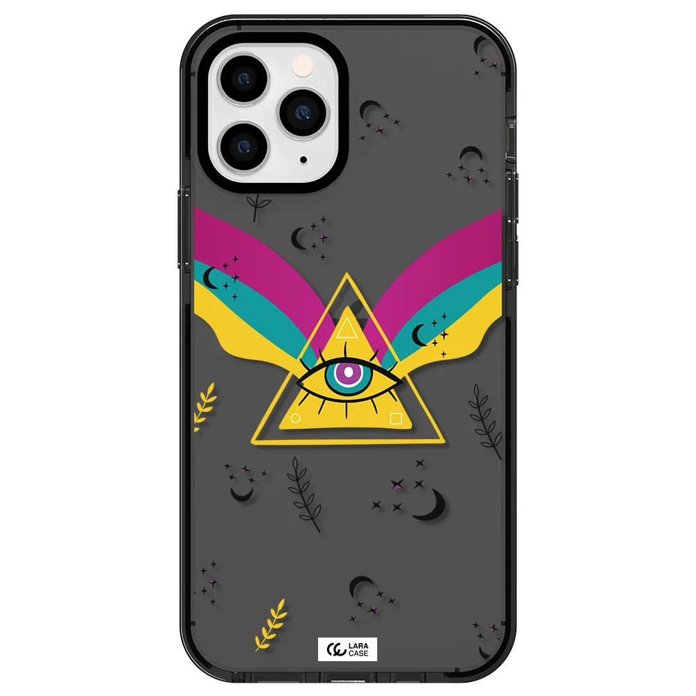 One-Eyed Pyramid Apple iPhone 11 pro impact Smoke Black Case