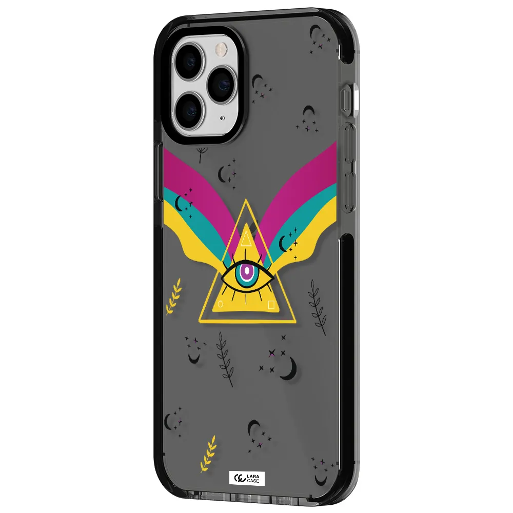 One-Eyed Pyramid Apple iPhone 11 pro impact Smoke Black Case
