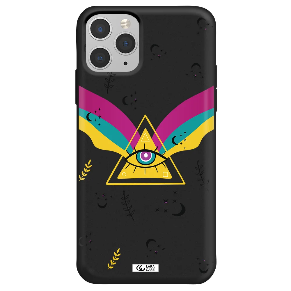 One-Eyed Pyramid Apple iPhone 11 pro max Silicone black Case