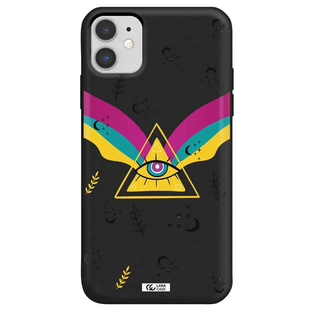 One-Eyed Pyramid Apple iPhone 11 Silicone black Case