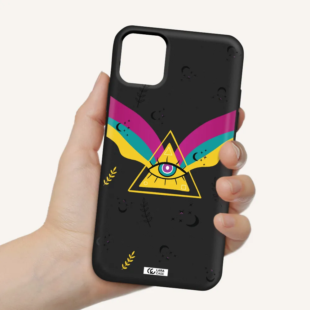 One-Eyed Pyramid Apple iPhone 11 Silicone black Case