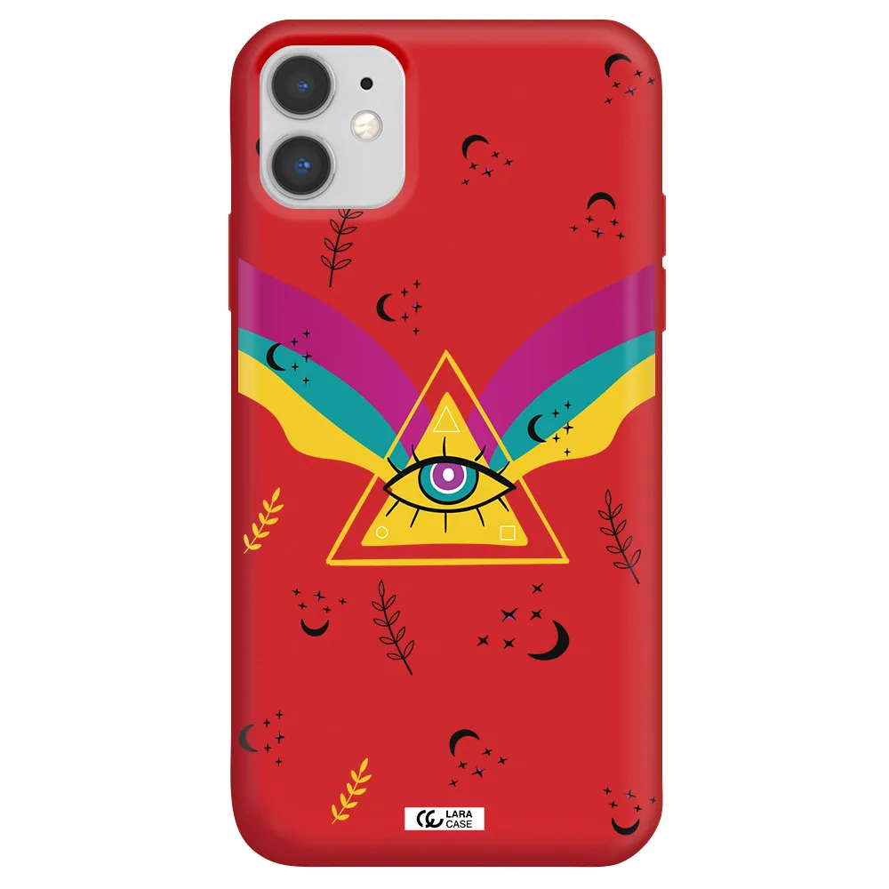 One-Eyed Pyramid Apple iPhone 11 Silicone Imperial Red Case