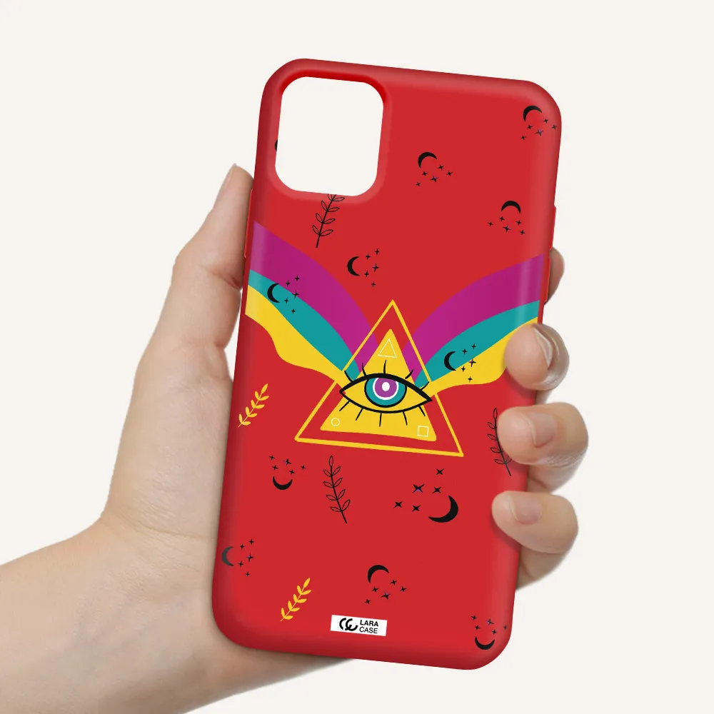One-Eyed Pyramid Apple iPhone 11 Silicone Imperial Red Case