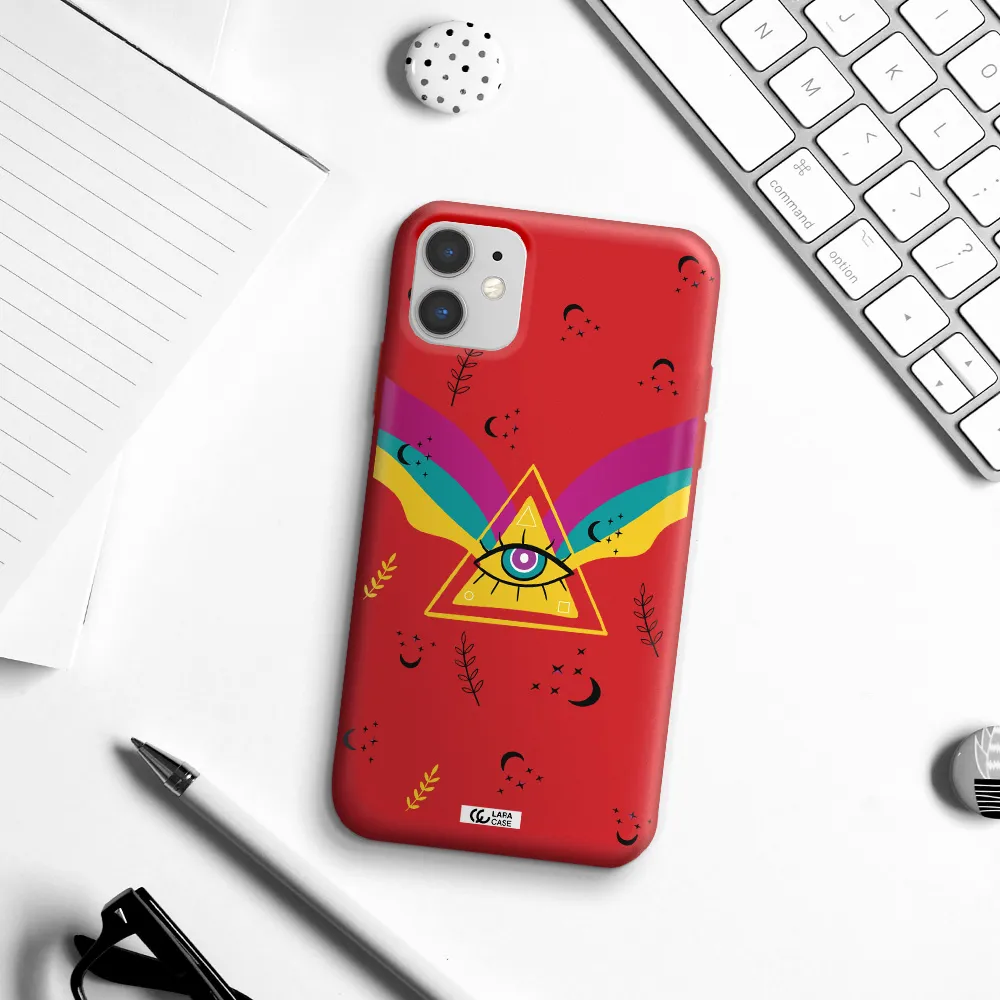 One-Eyed Pyramid Apple iPhone 11 Silicone Imperial Red Case
