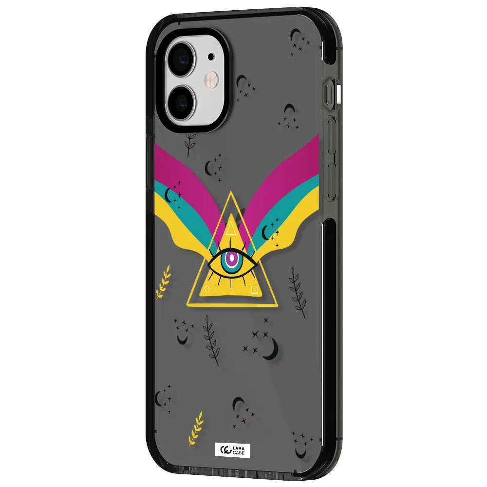 One-Eyed Pyramid Apple iPhone 12 impact Smoke Black Case