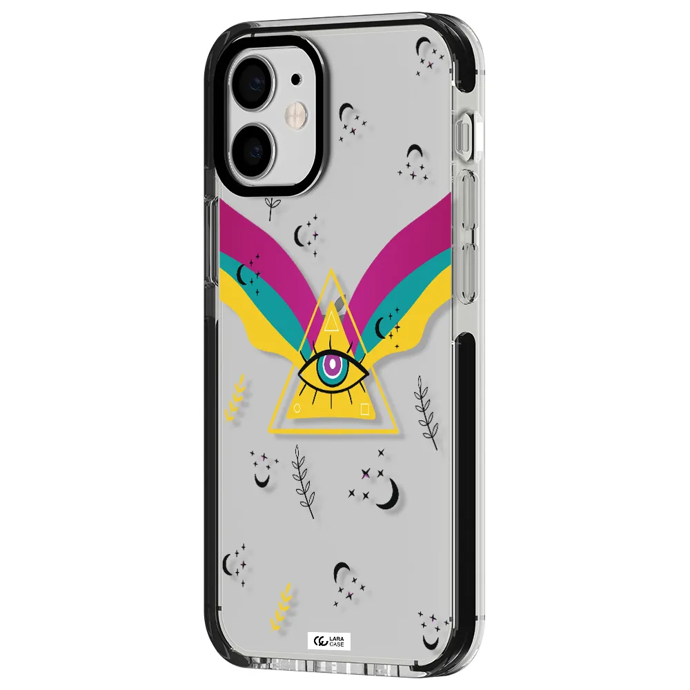 One-Eyed Pyramid Apple iPhone 12 mini impact black border Case