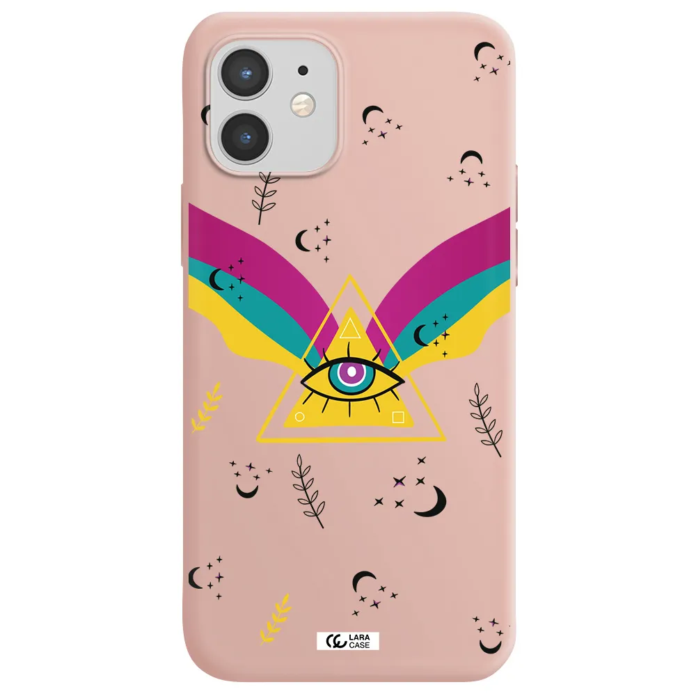 One-Eyed Pyramid Apple iPhone 12 mini Silicone pastel pink Case