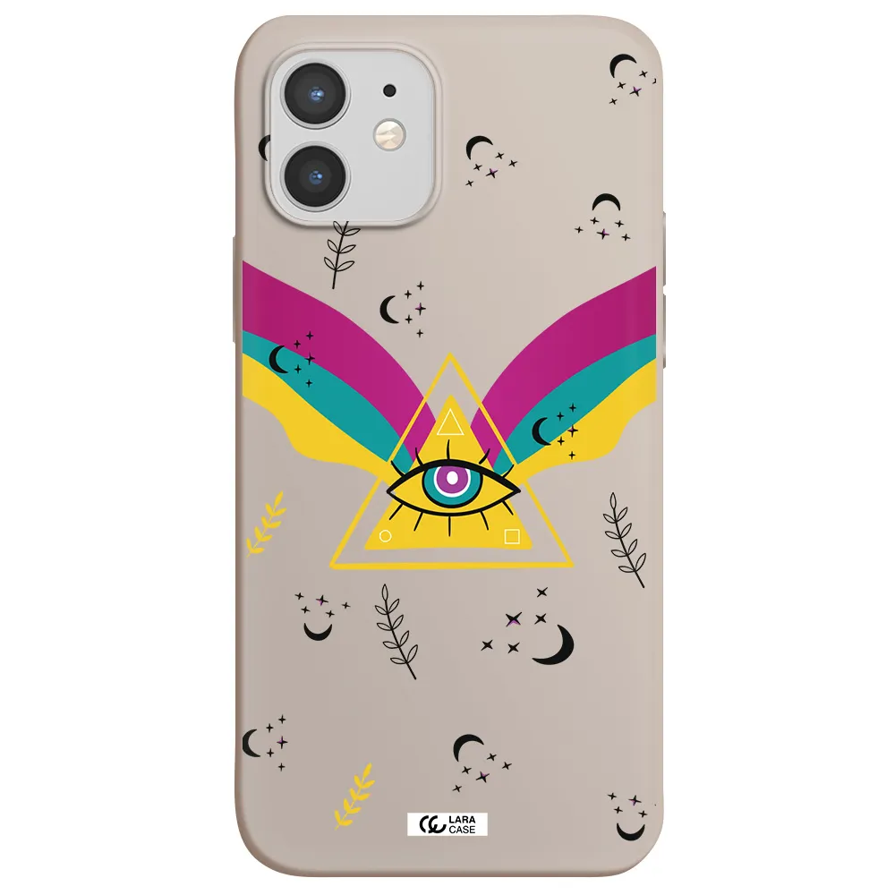 One-Eyed Pyramid Apple iPhone 12 mini Silicone Stone Case