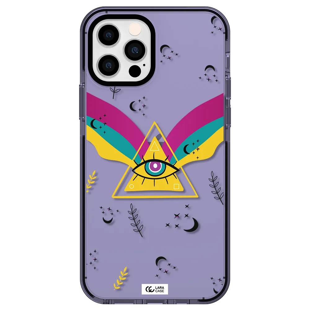 One-Eyed Pyramid Apple iPhone 12 pro impact Lilac Case