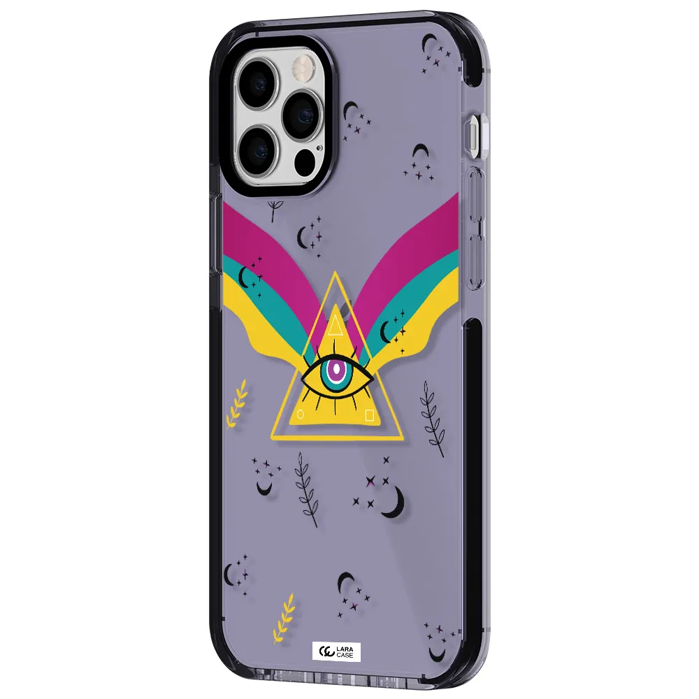One-Eyed Pyramid Apple iPhone 12 pro impact Lilac Case