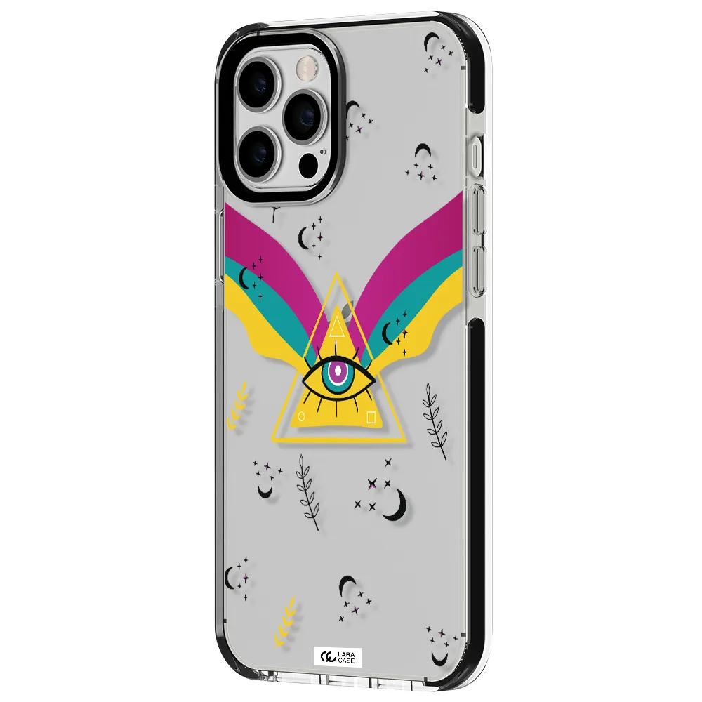One-Eyed Pyramid Apple iPhone 12 pro max impact black border Case
