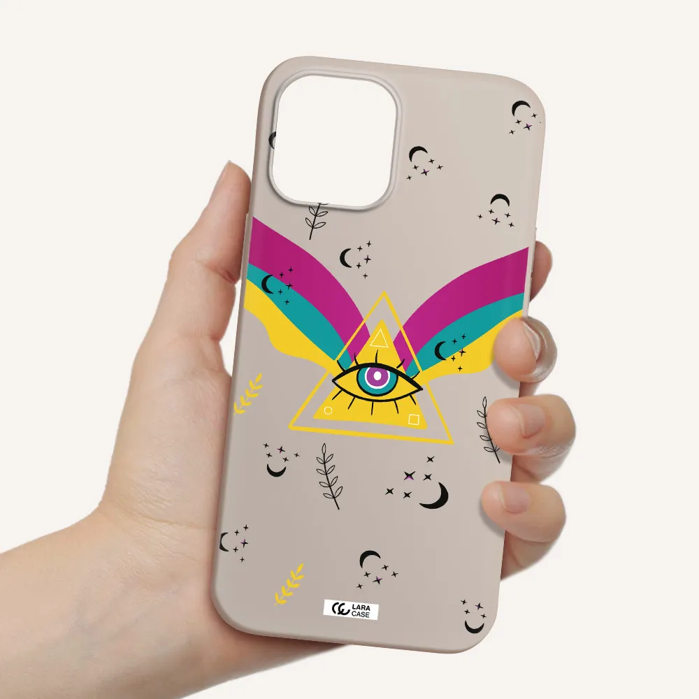 One-Eyed Pyramid Apple iPhone 12 pro Silicone Stone Case