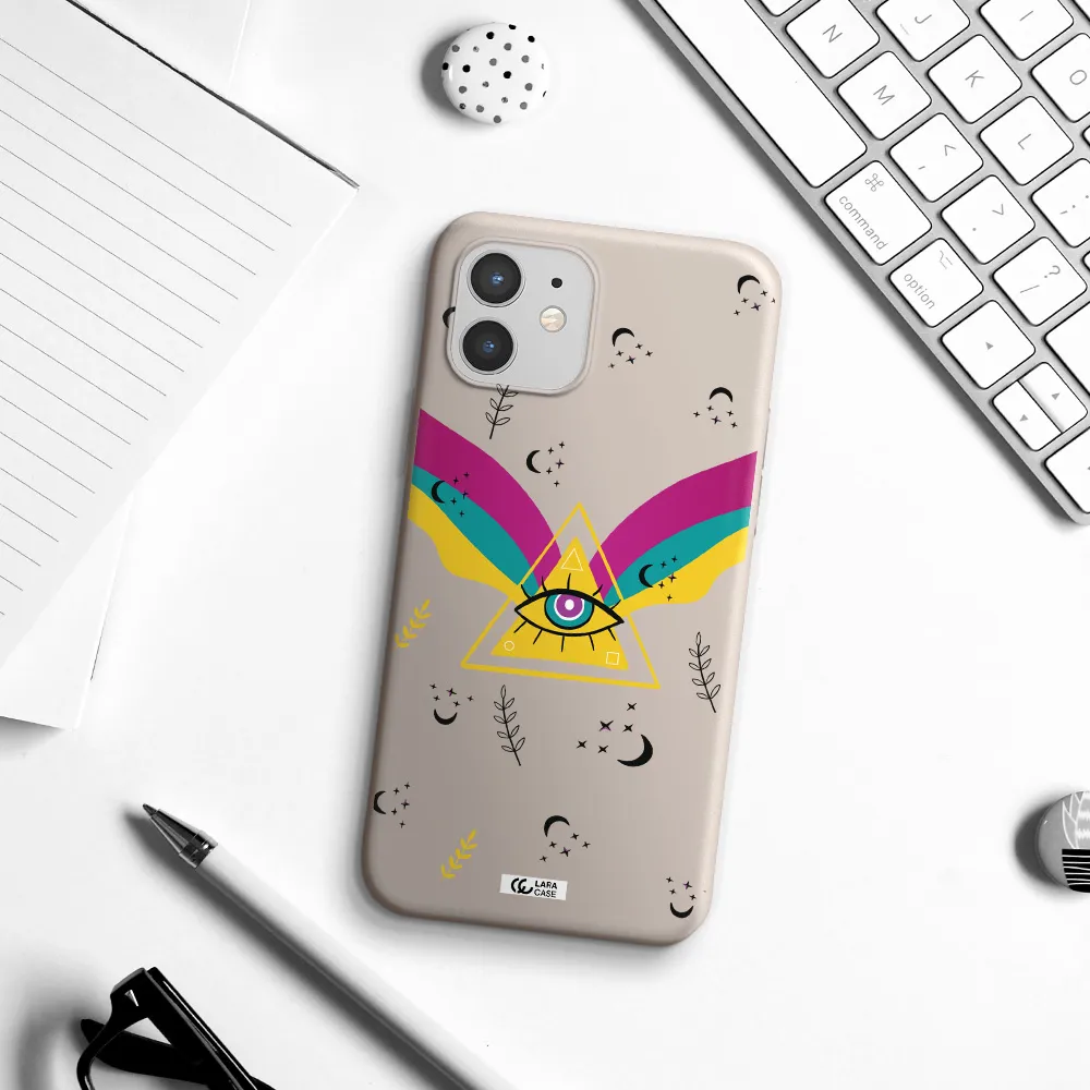 One-Eyed Pyramid Apple iPhone 12 Silicone Stone Case