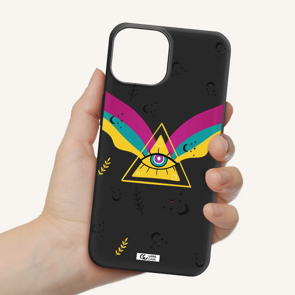 One-Eyed Pyramid Apple iPhone 13 mini Silicone black Case