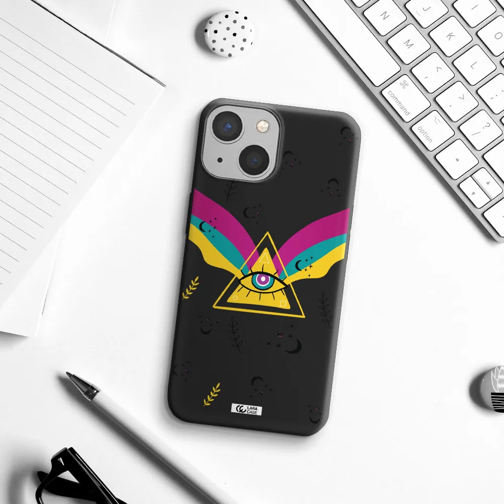 One-Eyed Pyramid Apple iPhone 13 mini Silicone black Case