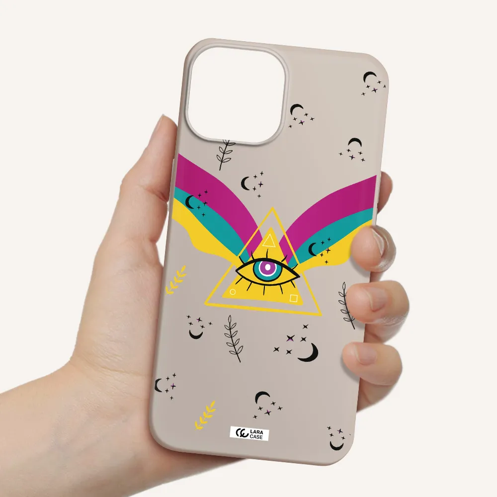 One-Eyed Pyramid Apple iPhone 13 mini Silicone Stone Case