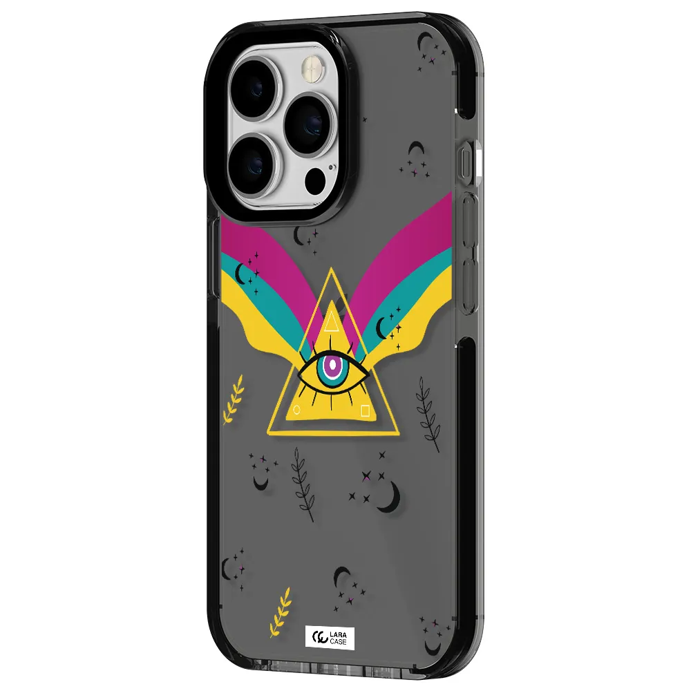 One-Eyed Pyramid Apple iPhone 13 Pro impact Smoke Black Case