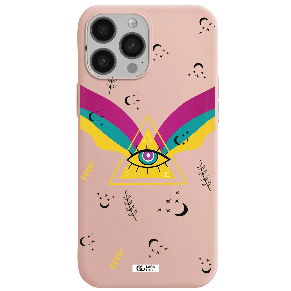 One-Eyed Pyramid Apple iPhone 13 Pro Max Silicone pastel pink Case