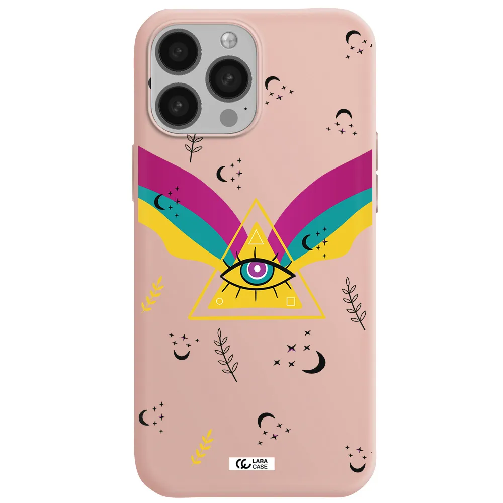 One-Eyed Pyramid Apple iPhone 13 Pro Silicone pastel pink Case