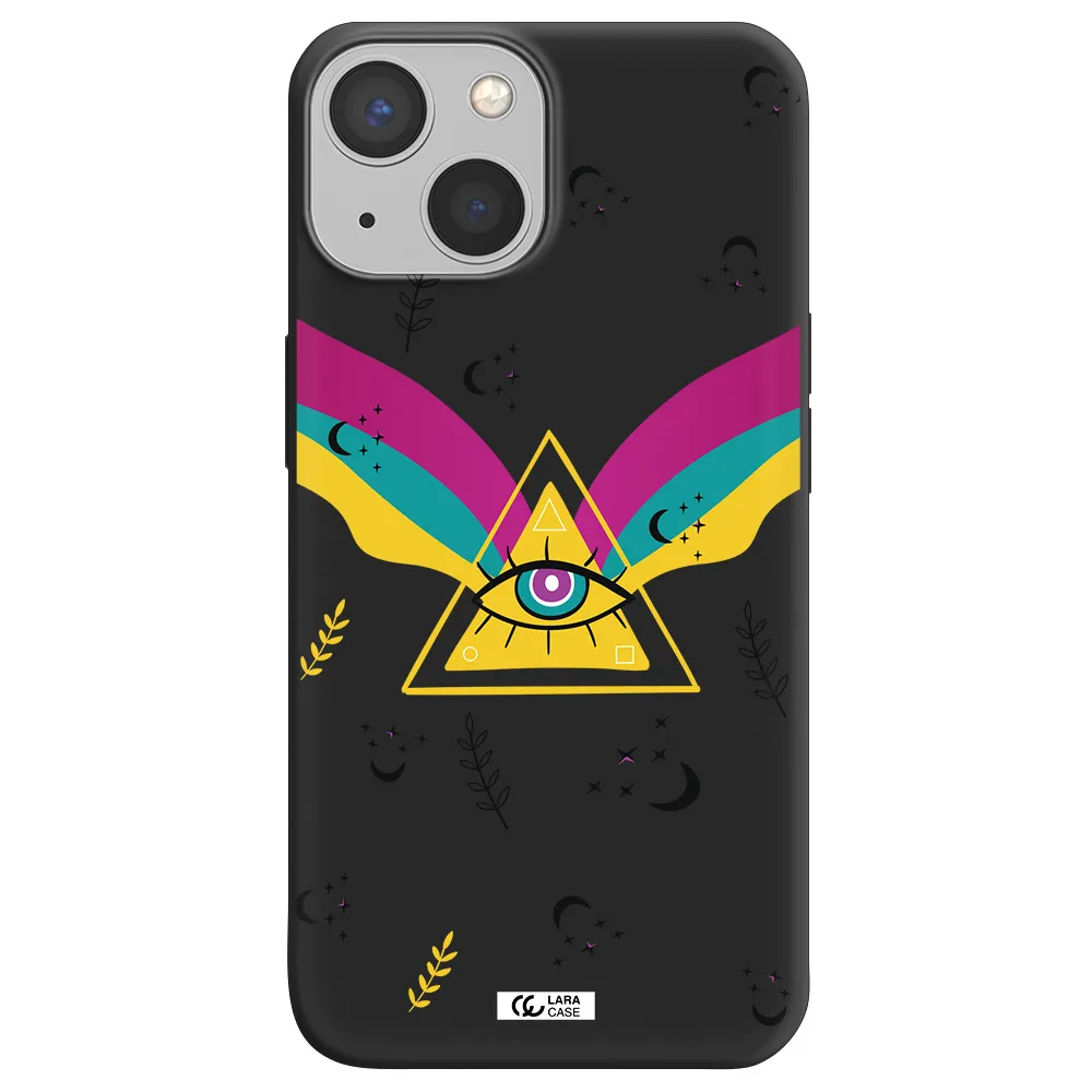 One-Eyed Pyramid Apple iPhone 13 Silicone black Case
