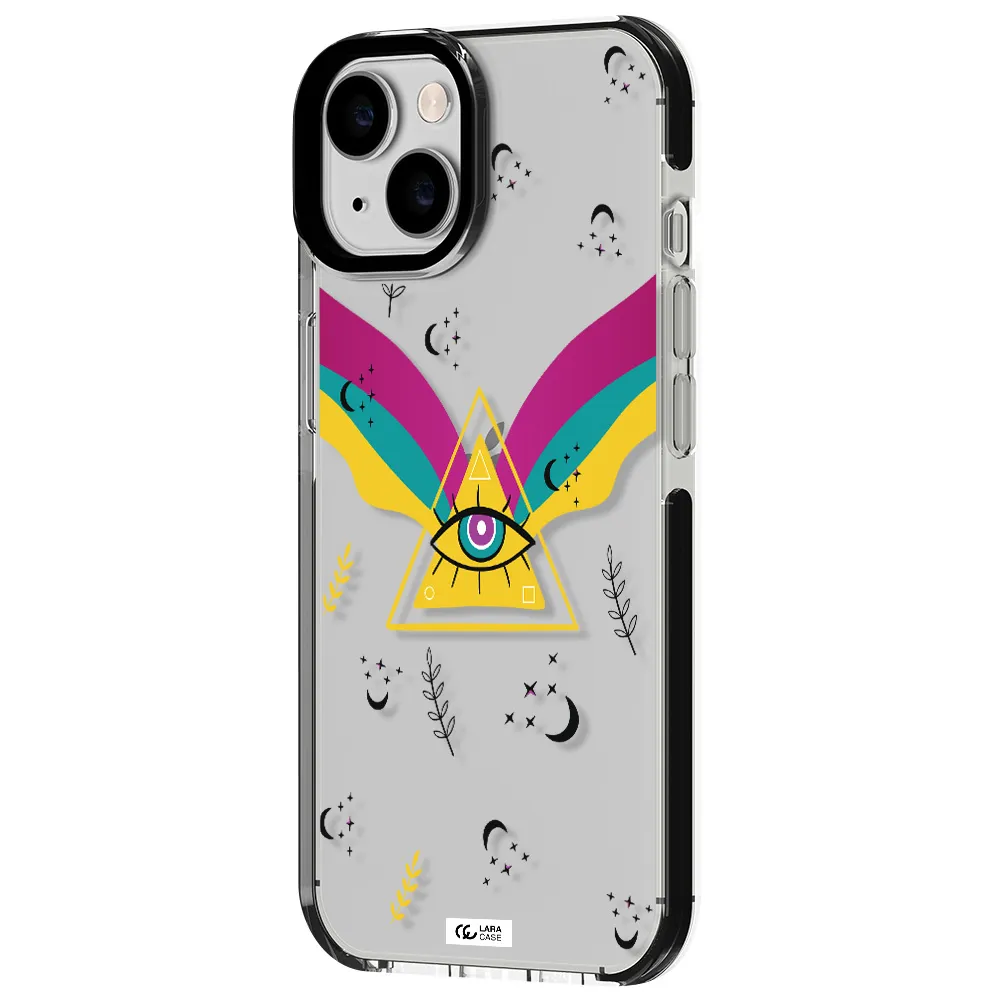 One-Eyed Pyramid Apple iPhone 14 impact black border Case