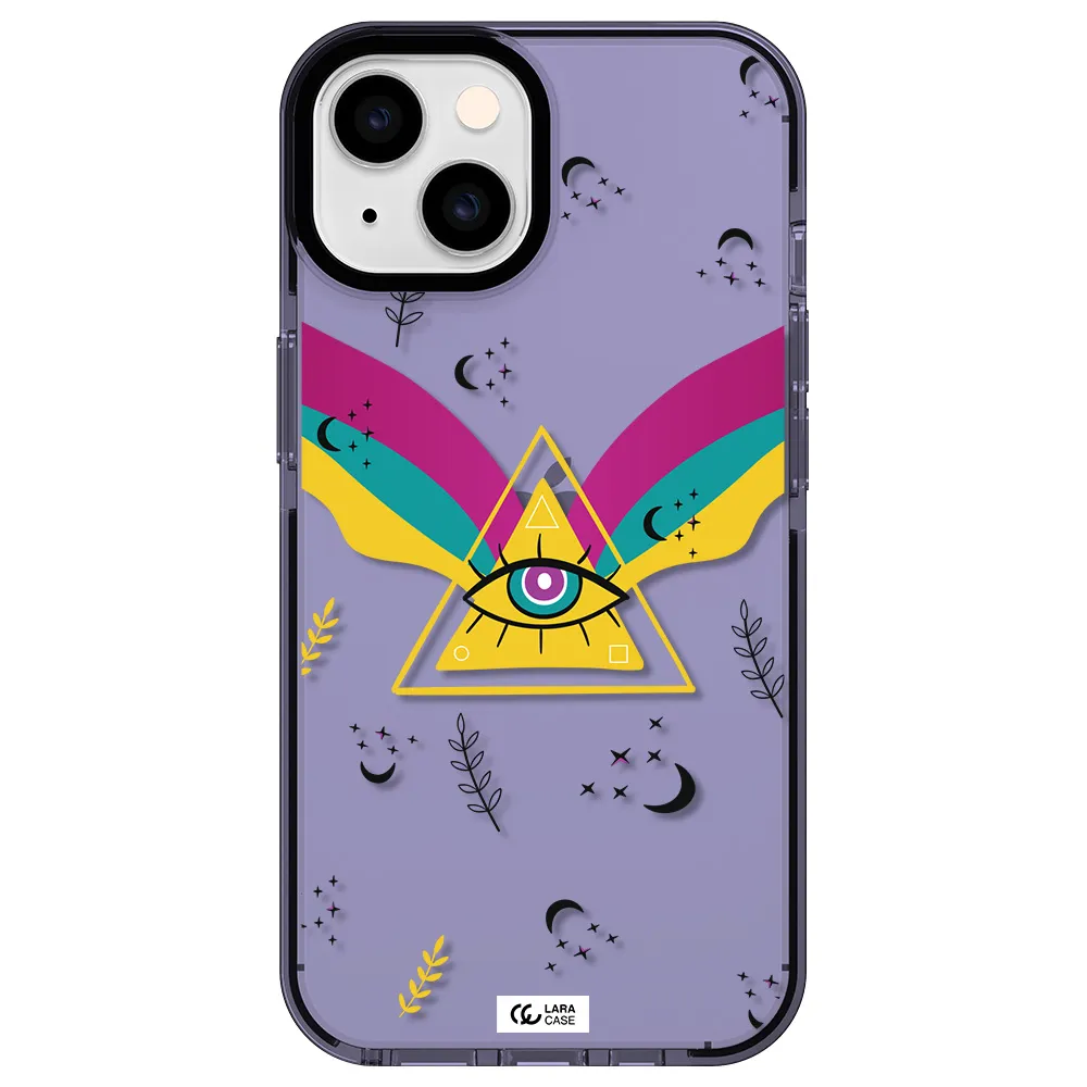 One-Eyed Pyramid Apple iPhone 14 impact Lilac Case