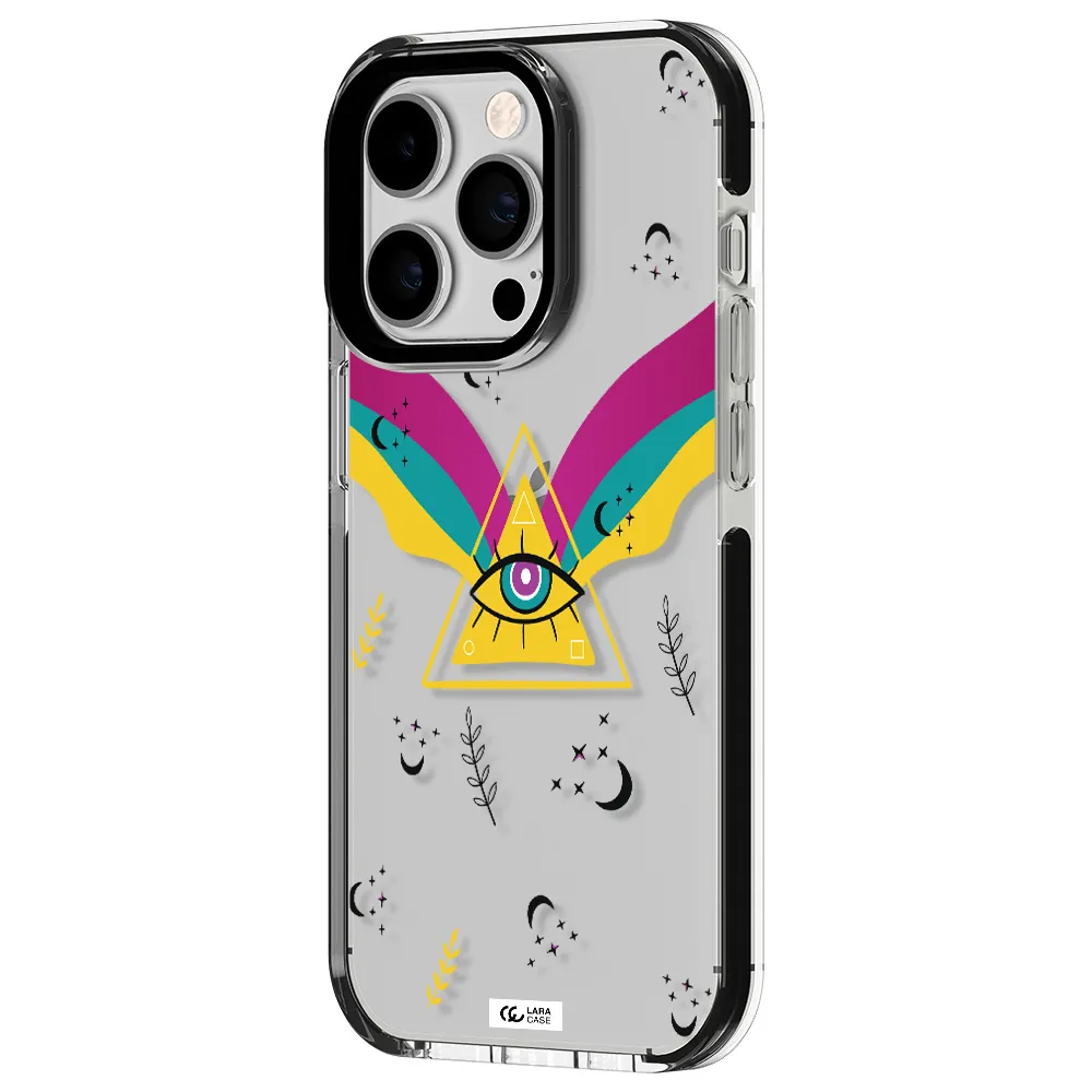 One-Eyed Pyramid Apple iPhone 14 pro impact black border Case