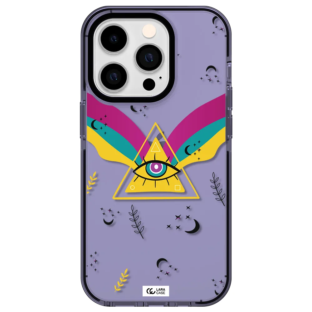 One-Eyed Pyramid Apple iPhone 14 pro impact Lilac Case