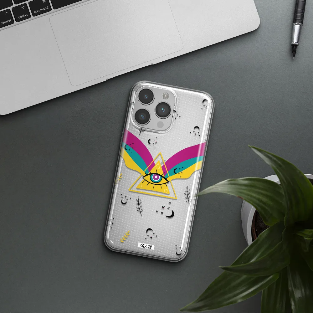 One-Eyed Pyramid Apple iPhone 14 pro max Clear TPU Case