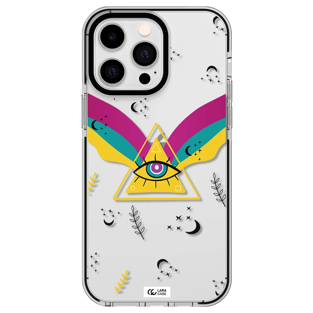 One-Eyed Pyramid Apple iPhone 14 pro max impact black border Case