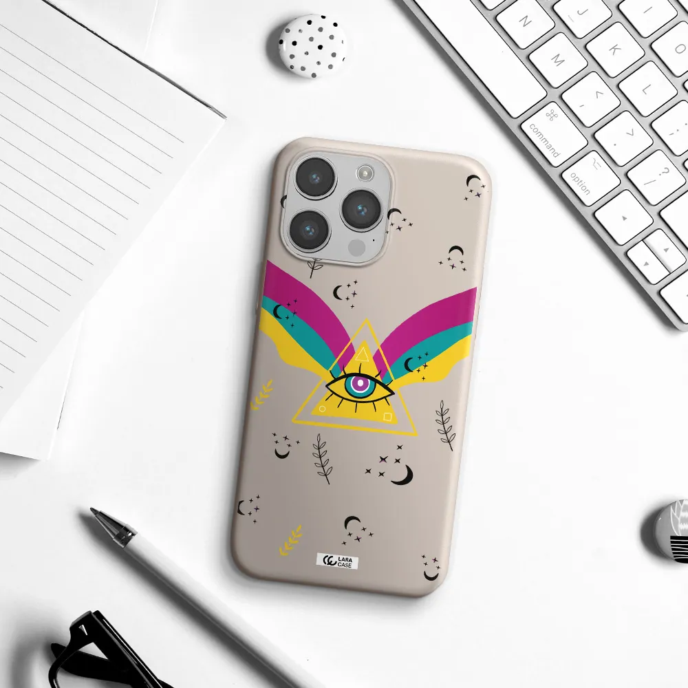 One-Eyed Pyramid Apple iPhone 14 pro max Silicone Stone Case