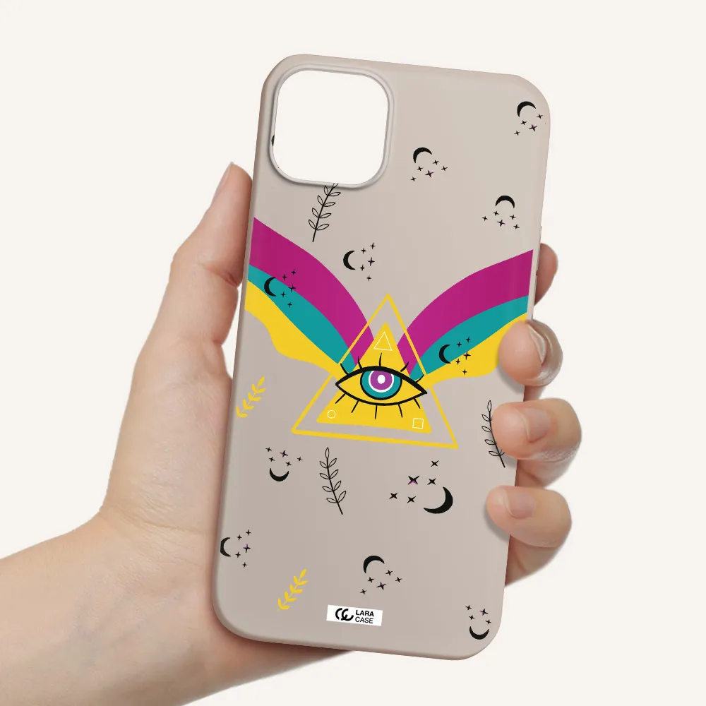 One-Eyed Pyramid Apple iPhone 14 Silicone Stone Case