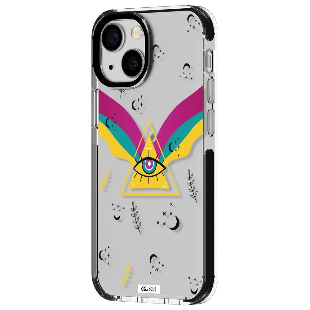One-Eyed Pyramid Apple iPhone 15 impact black border Case