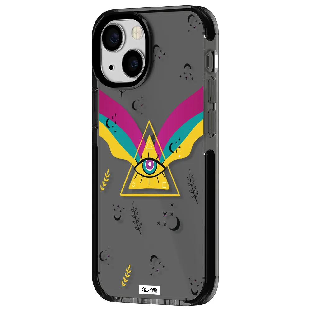 One-Eyed Pyramid Apple iPhone 15 impact Smoke Black Case