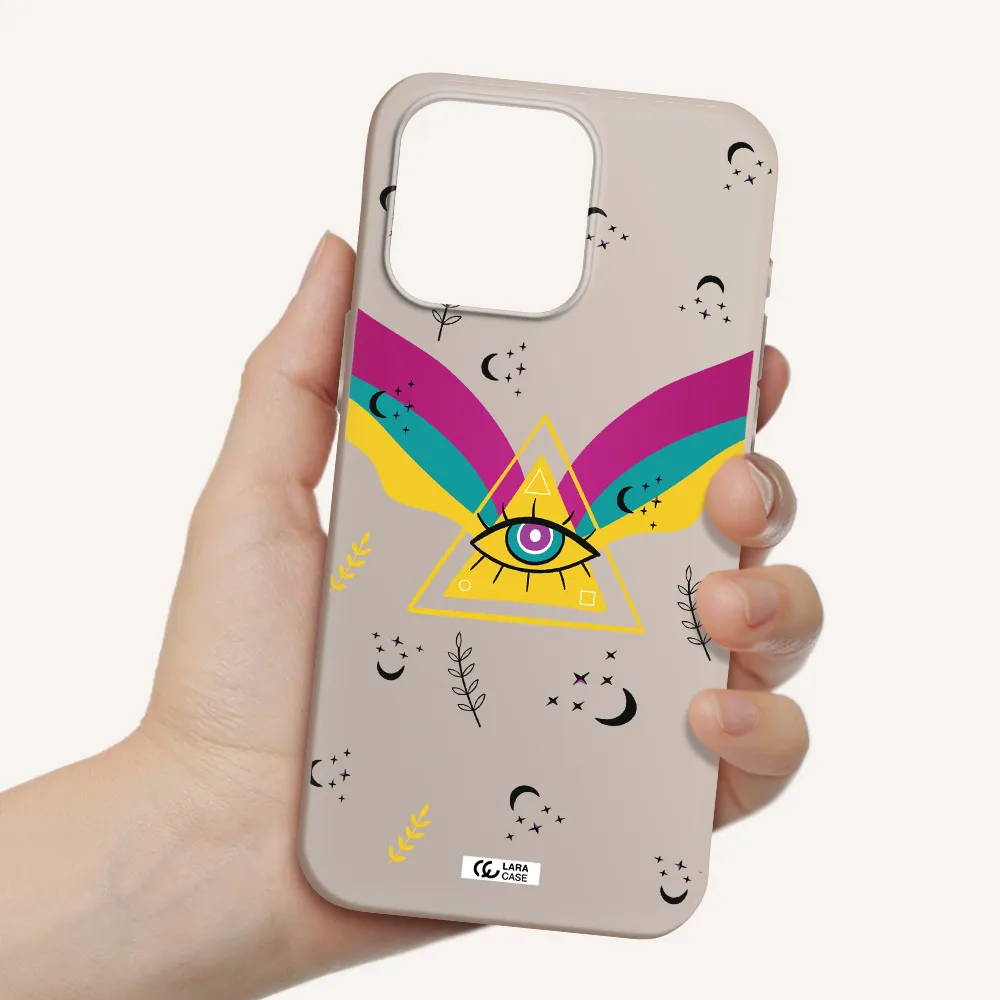 One-Eyed Pyramid Apple Iphone 15 Pro max Silicone Stone Case