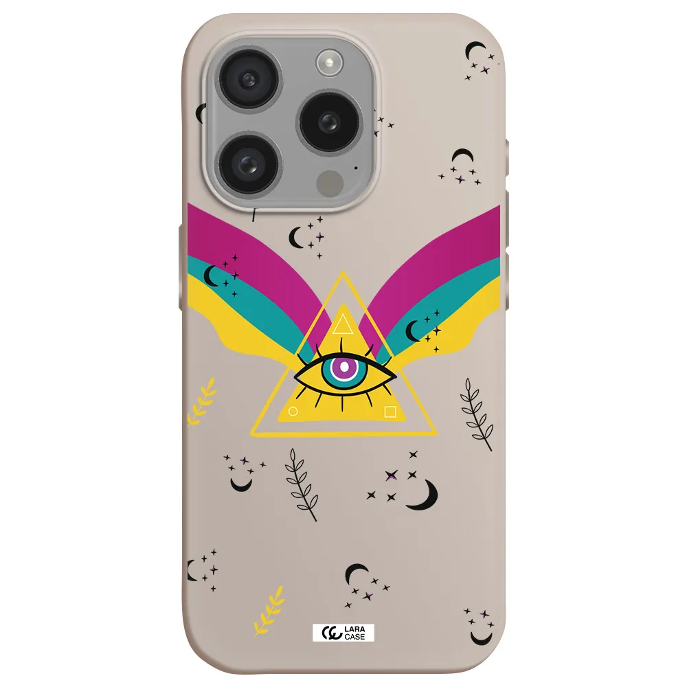One-Eyed Pyramid Apple Iphone 15 Pro Silicone Stone Case