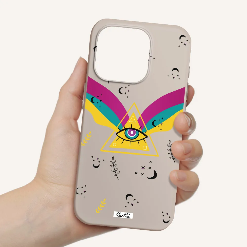 One-Eyed Pyramid Apple Iphone 15 Pro Silicone Stone Case
