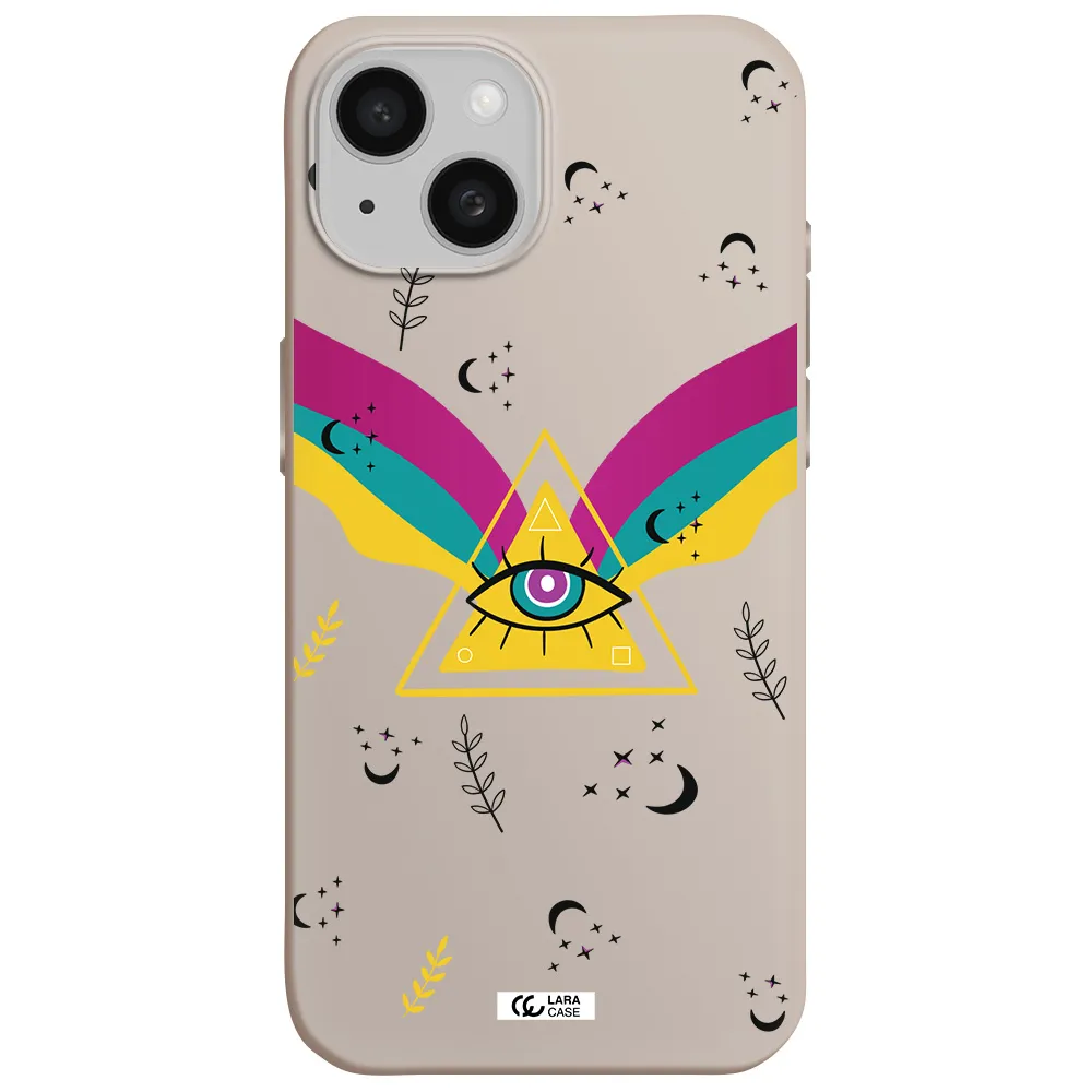 One-Eyed Pyramid Apple iPhone 15 Silicone Stone Case