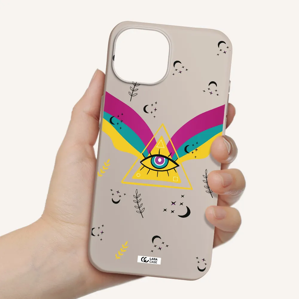 One-Eyed Pyramid Apple iPhone 15 Silicone Stone Case