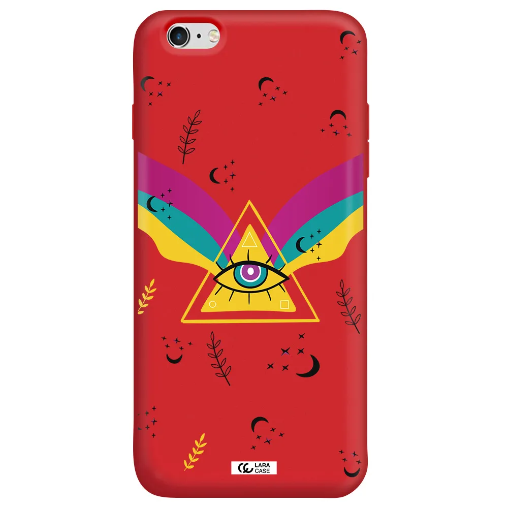 One-Eyed Pyramid Apple iPhone 6 plus Silicone Imperial Red Case