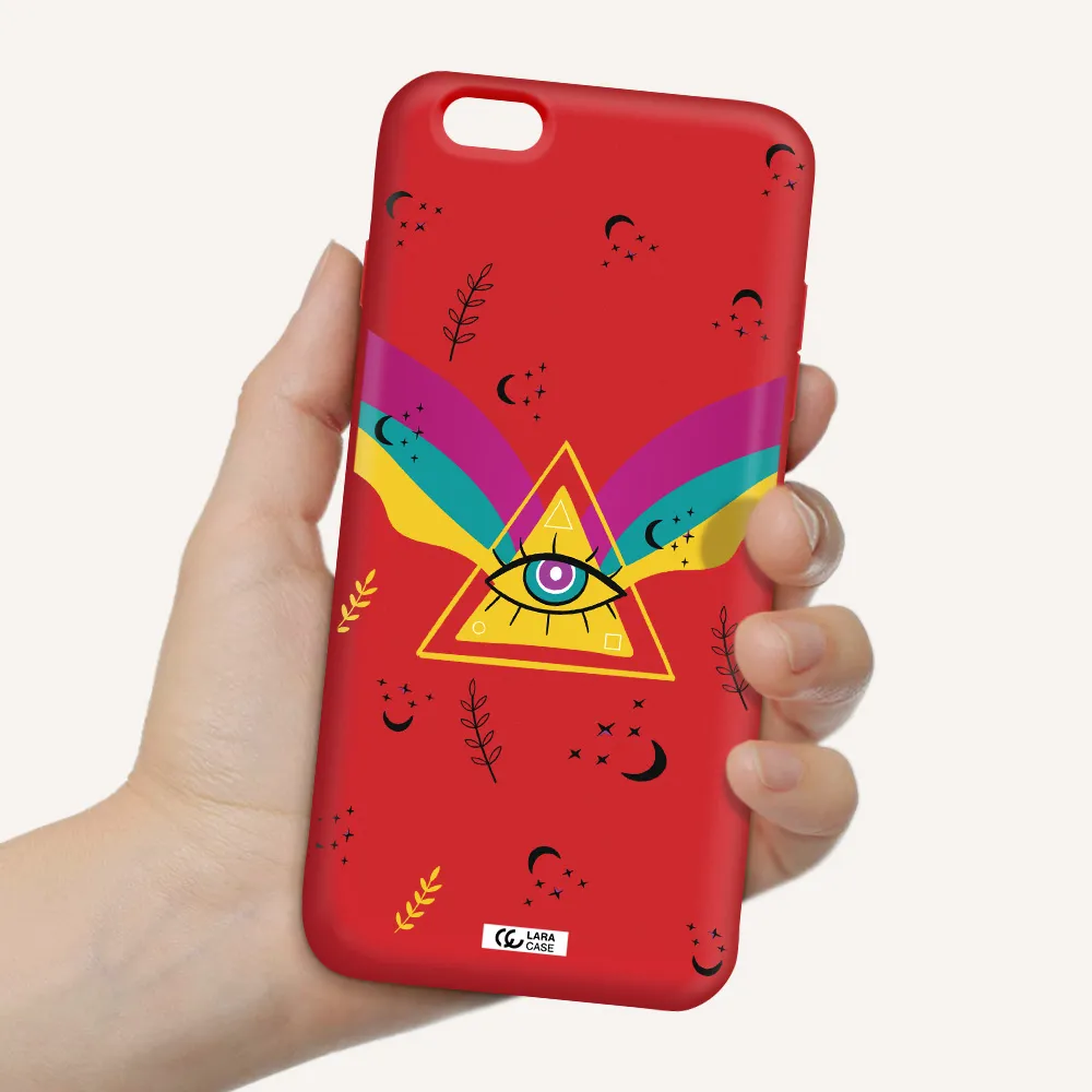 One-Eyed Pyramid Apple iPhone 6 plus Silicone Imperial Red Case