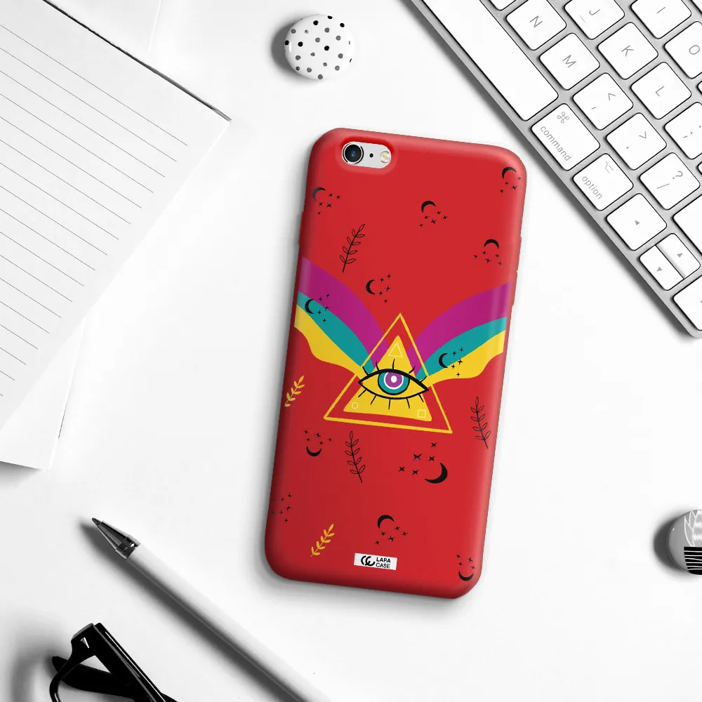 One-Eyed Pyramid Apple iPhone 6 plus Silicone Imperial Red Case