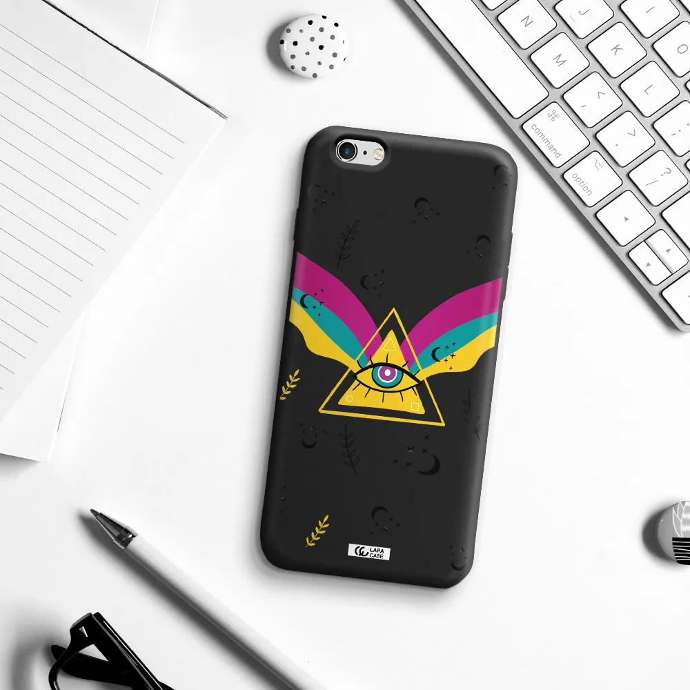 One-Eyed Pyramid Apple iPhone 6 s plus Silicone black Case