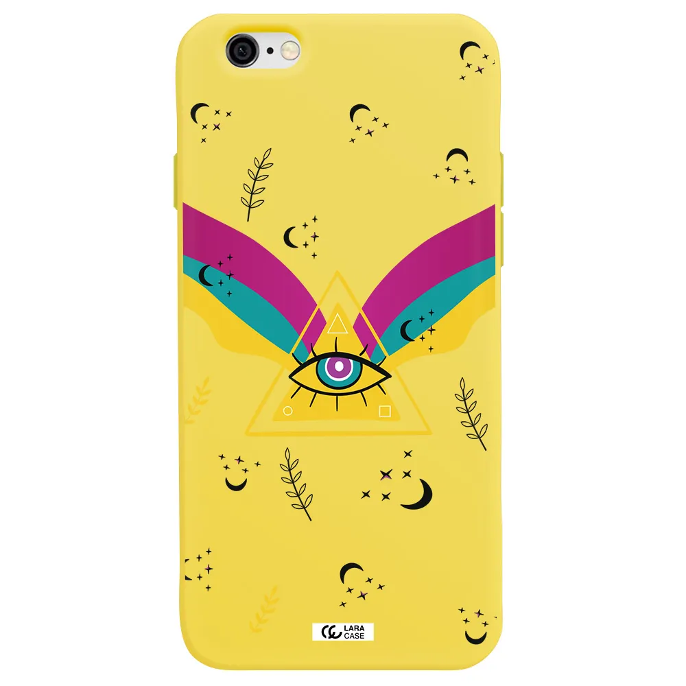 One-Eyed Pyramid Apple iPhone 6 Silicone canary yellow Case