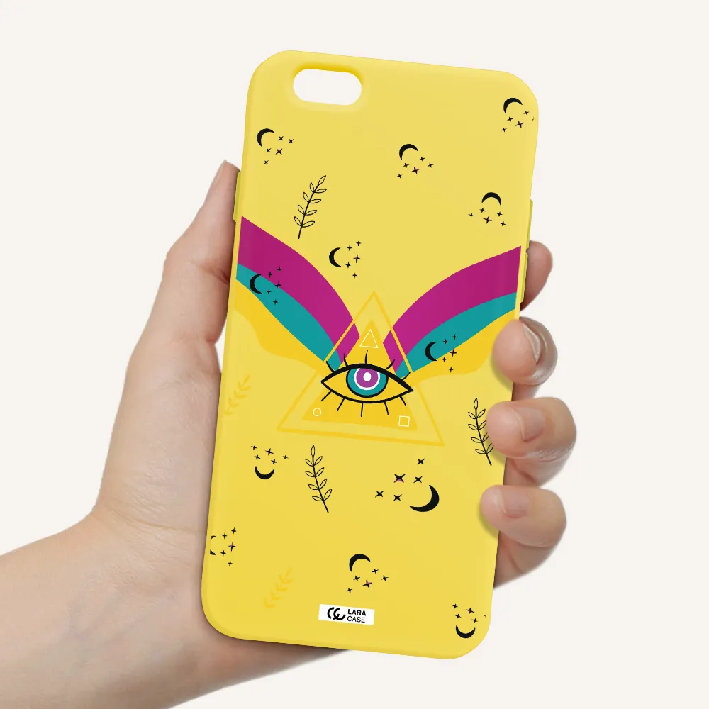 One-Eyed Pyramid Apple iPhone 6 Silicone canary yellow Case