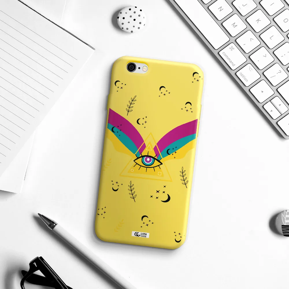 One-Eyed Pyramid Apple iPhone 6 Silicone canary yellow Case