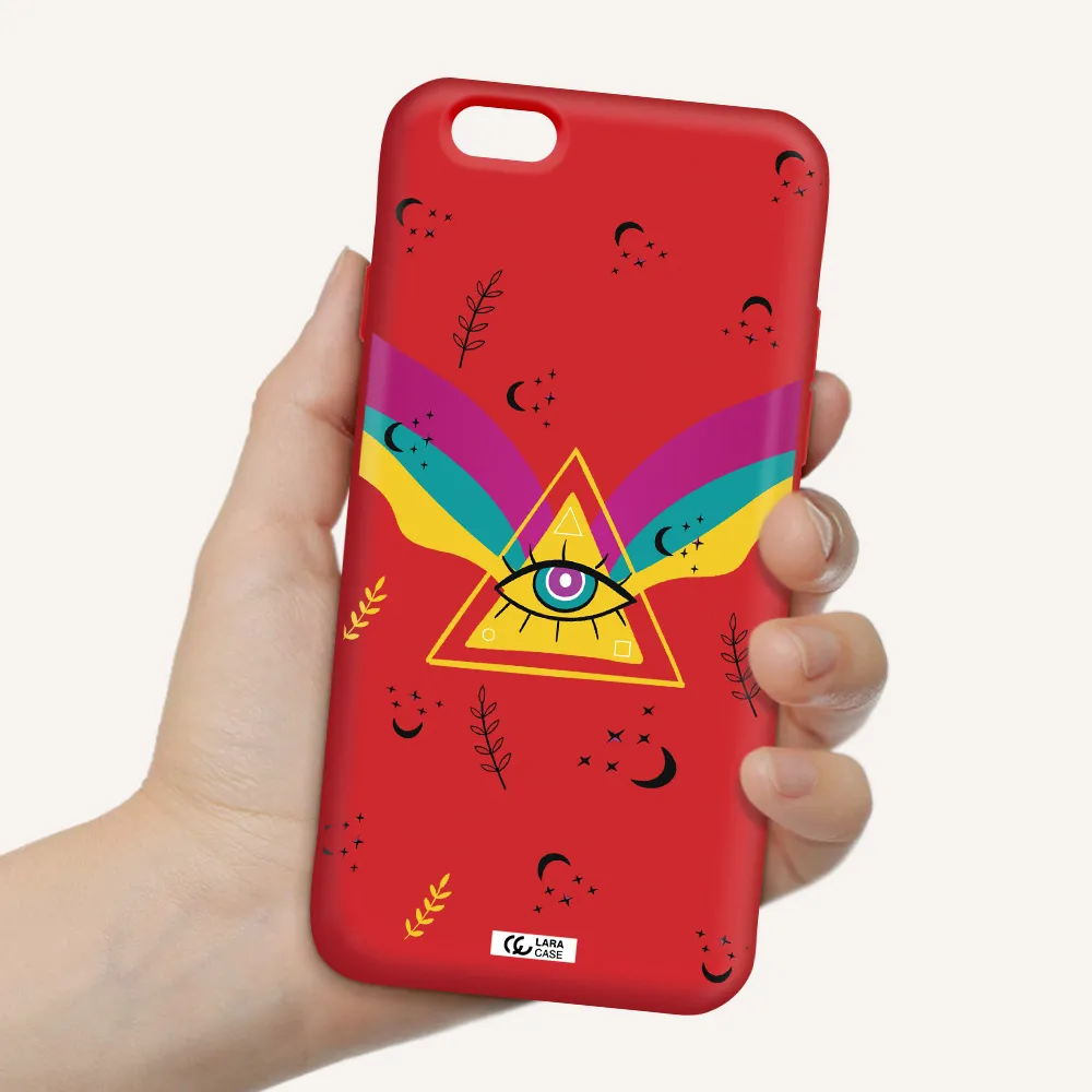 One-Eyed Pyramid Apple iPhone 6 Silicone Imperial Red Case