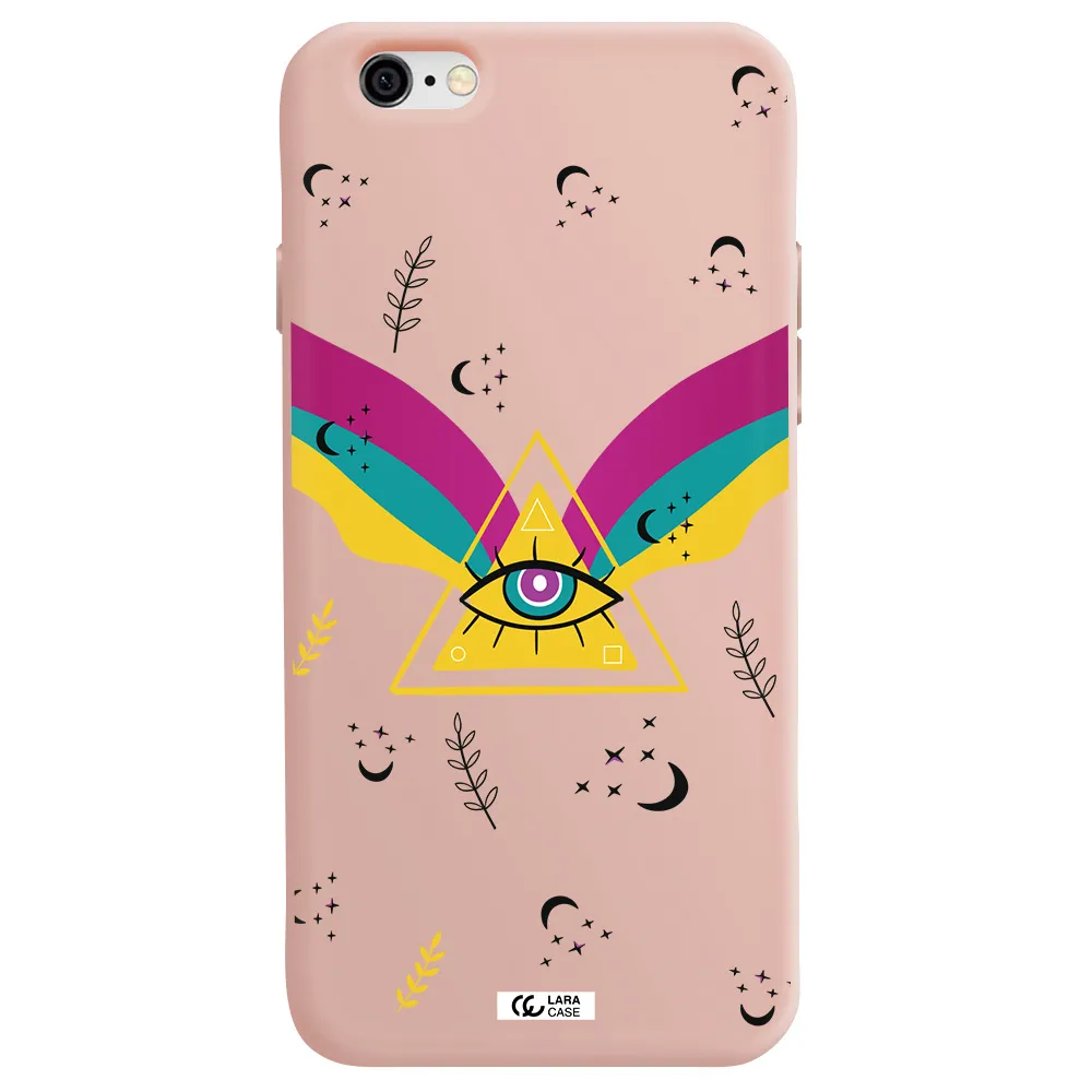 One-Eyed Pyramid Apple iPhone 6 Silicone pastel pink Case