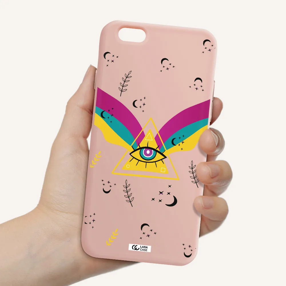 One-Eyed Pyramid Apple iPhone 6 Silicone pastel pink Case